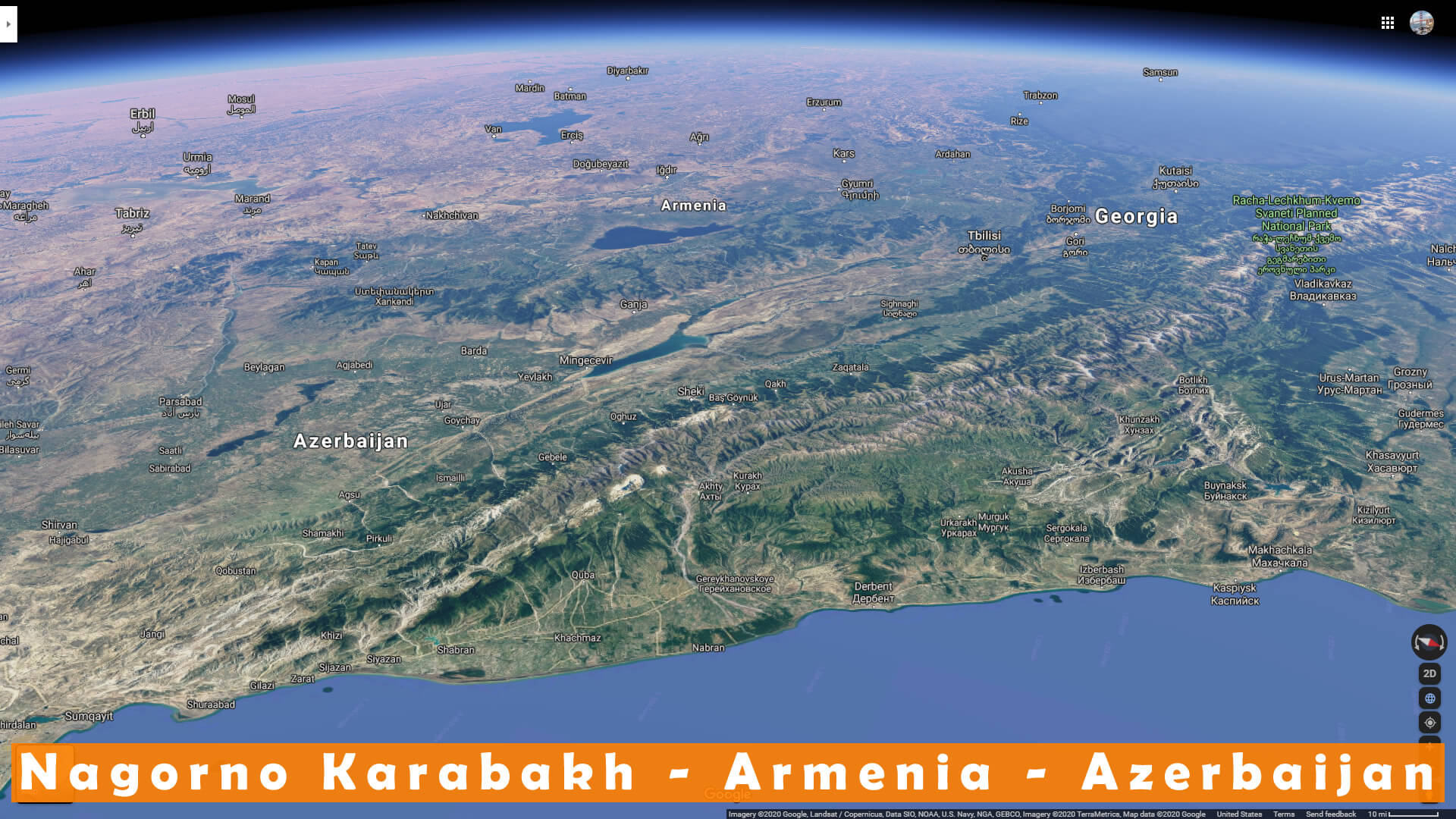 Nagorno Karabakh Area Map